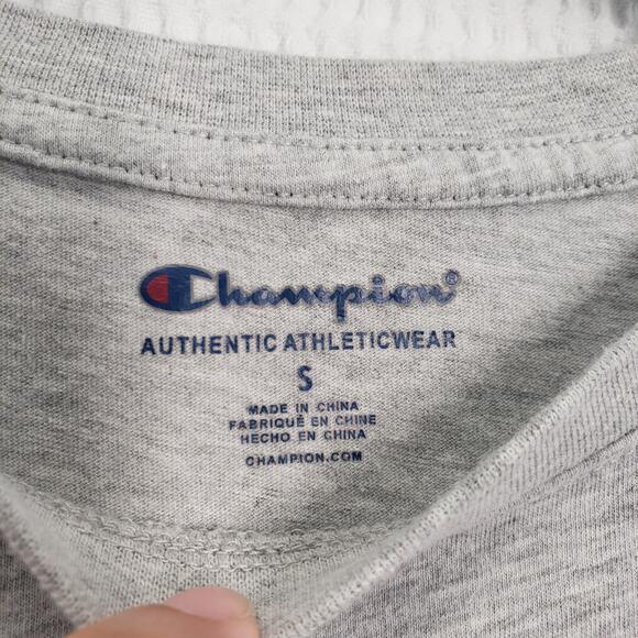 Champion T-Shirt Dress Girls Small Gray Athletic Casual Short Sleeve Crew Neck - Picture 3 of 11